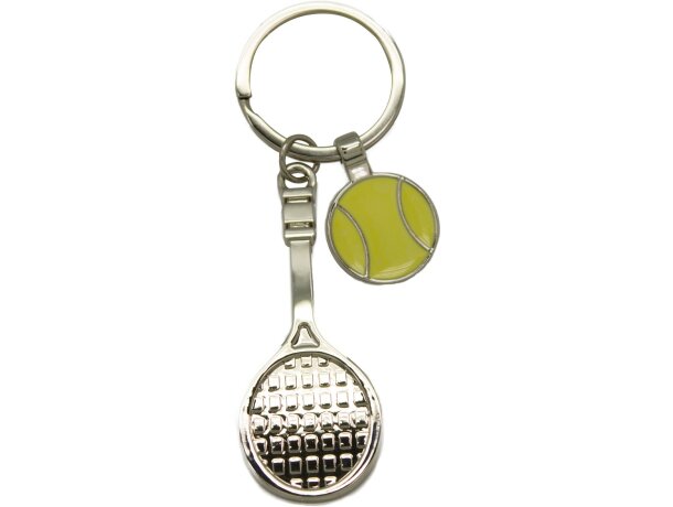 Llavero metálico raqueta de tenis