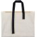 Bolsa algodón Diya resistente con bolsillo interior Crudo detalle 3