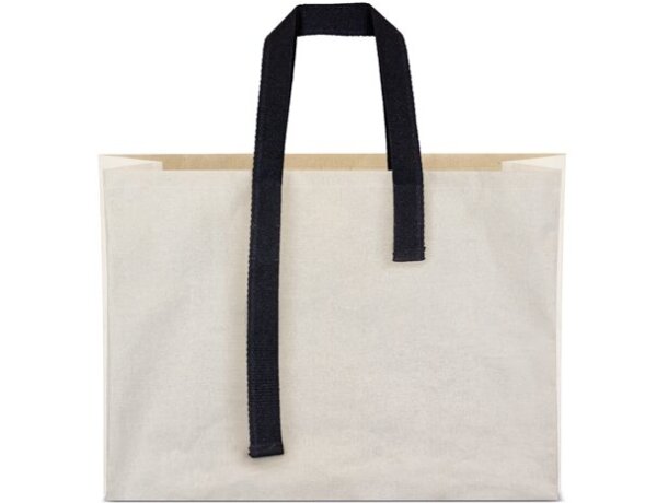 Bolsa algodón Diya resistente con bolsillo interior Crudo detalle 3