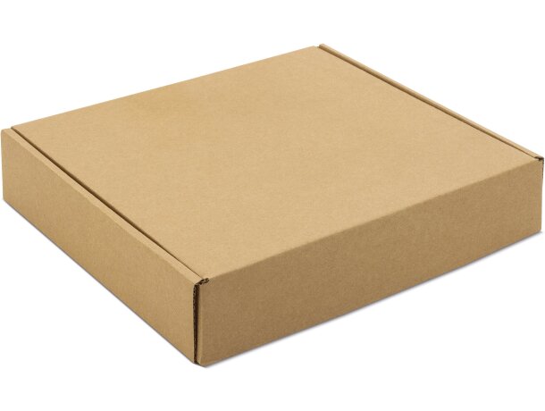 Caja de presentación cartón corrugado Qara kraft y negro Negro detalle 6