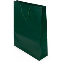 Bolsa de papel para personalizar PVC 150g verde 40 x 50 cm