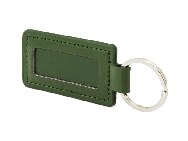 Llavero polipiel Valexa con grabado láser efecto espejo Verde detalle 11