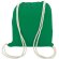 Bolsa mochila de algodón de color crudo Verde