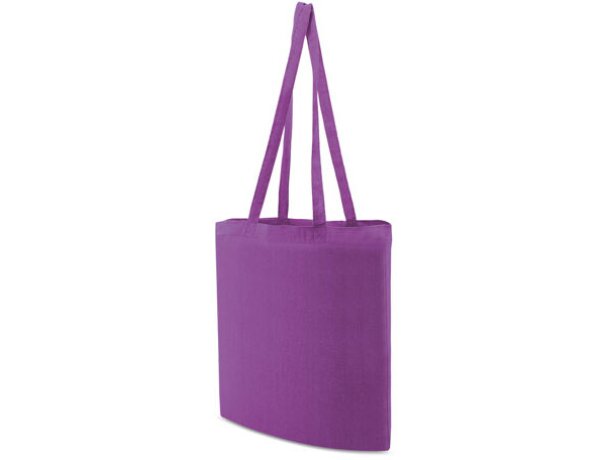 Bolsa de asa algodon Kelso con logo lila