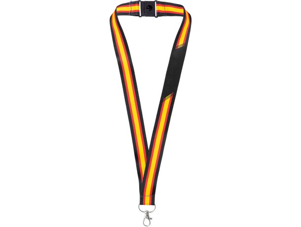Lanyard bandera ancha Policia poliéster con cierre seguridad Verde detalle 16