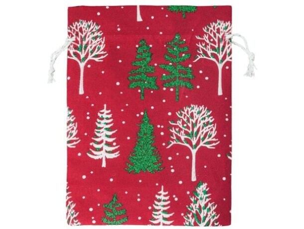 Bolsa regalo navideña Snowy 13x18 cm en poliéster detalle 3
