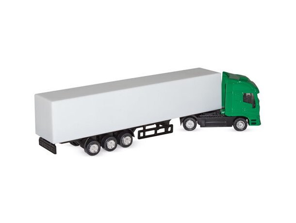 Camión tráiler de juguete verde