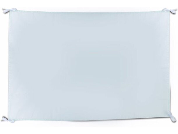 Bandera fiesta poliéster personalizada blanca