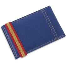 Tarjetero polipiel negro con banda elástica