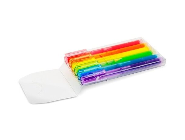 Set de 6 marcadores Manny en colores surtidos con caja detalle 2