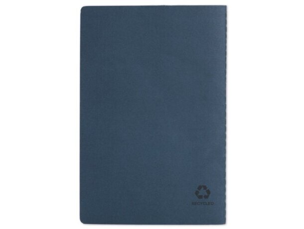 Libreta Santorini con cubierta de papel y hojas lisas Azul marino detalle 11