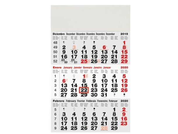 Calendario Trimestral De Pared económio personalizados Calendario Trimestral De Pared económio personalizados