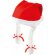 Gorro de Navidad con trenzas roja