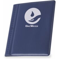 Tarjetero sencillo de pvc para 40 tarjetas personalizado azul Tarjetero sencillo de pvc para 40 tarjetas personalizado azul