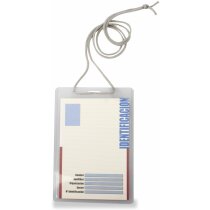 Portacredenciales PVC vertical con cordón Kabli