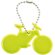 Llaveros originales de pvc fluorescente color amarillo Bicicleta sin color