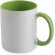 Taza para sublimación interior de color verde personalizado