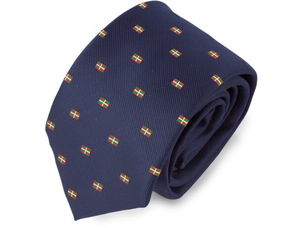 Corbata bordada con el escudo vasco detalle 1