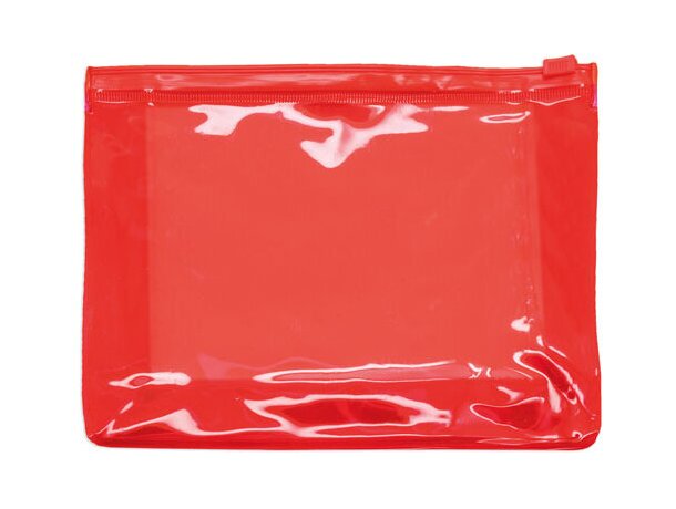 Neceser transparente travel rojo