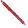 Bolígrafo en plástico y aluminio con aros decorativos rojo