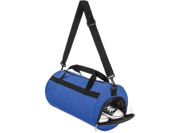 Bolsa deporte con zapatero Fitness en poliéster 100% Azul royal detalle 19