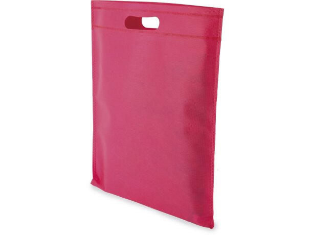 Bolsa de non woven 25 x 35 cm fucsia economica