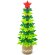 Arbolito navideño RPET y madera reciclada Pukky 18cm Verde