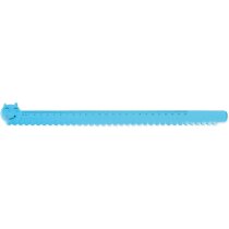 Regla flexible motivo gusanito personalizada azul