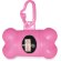 Porta bolsas para mascotas en forma de hueso Fucsia