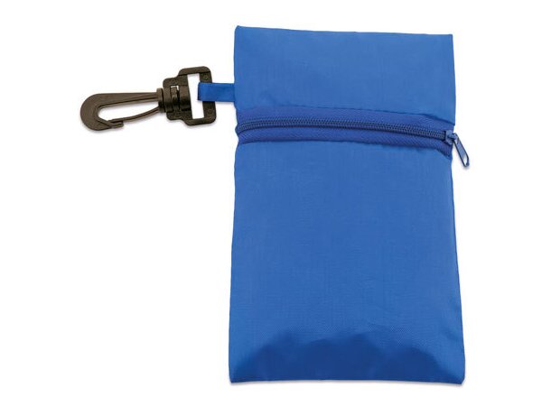 Bolsa plegable con cremallera y funda azul