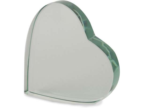 Cristal para grabar corazón personalizado