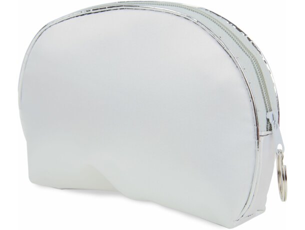 Neceser en tejido satinado blanco