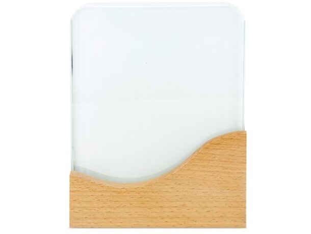 Trofeo para sublimación Enif en madera y cristal con estuche detalle 3