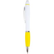 Bolígrafo en blanco con linterna amarillo Bolígrafo en blanco con linterna amarillo