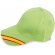 Gorra sencilla d e5 paneles con detalles de la bandera personalizada pistacho