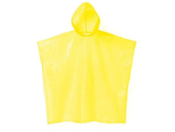 Poncho plegable Bross con bolsa rPET para campañas corporativas Amarilla detalle 6