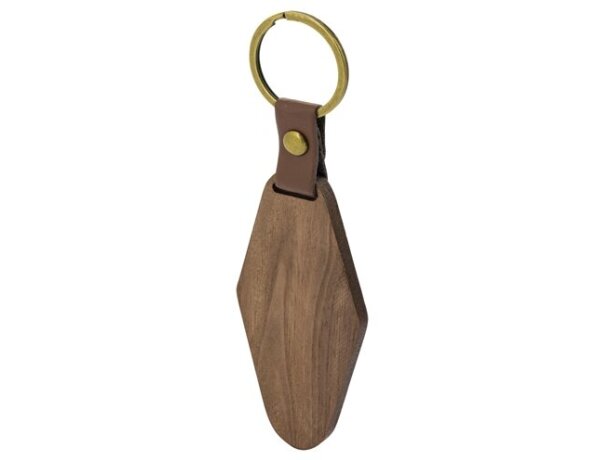 Llavero de madera Samoa con forma rombo detalle 4