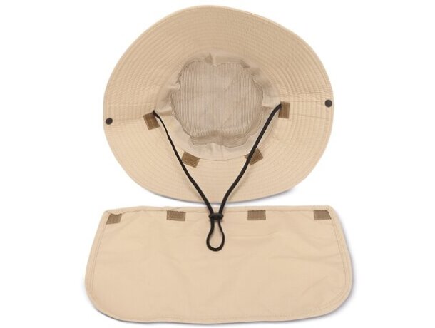 Sombrero ajustable Cairo de microfibra con sistema convertible Piedra detalle 5