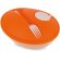 set ensaladera oval con tenedor personalizado naranja
