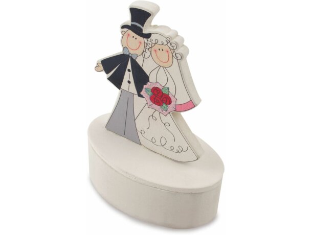 Cajita motivo de boda con imán personalizado