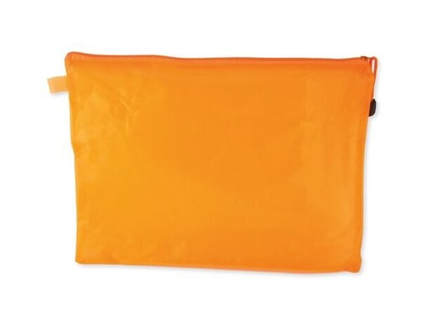 Bolsa grande de pvc con cremallera naranja