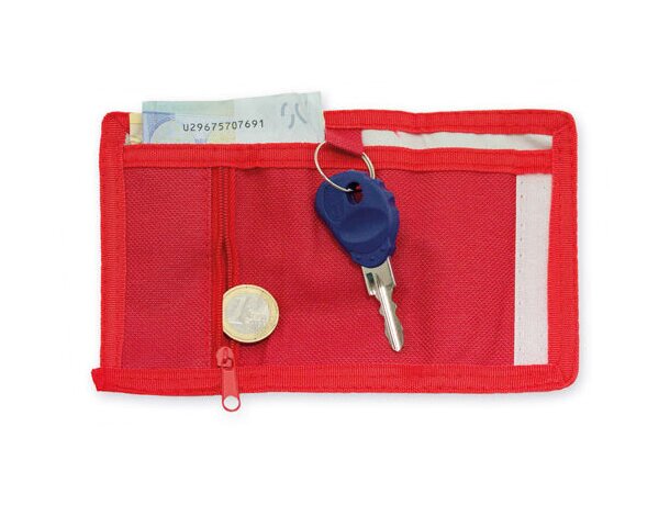Monedero con llavero especial para moteros rojo