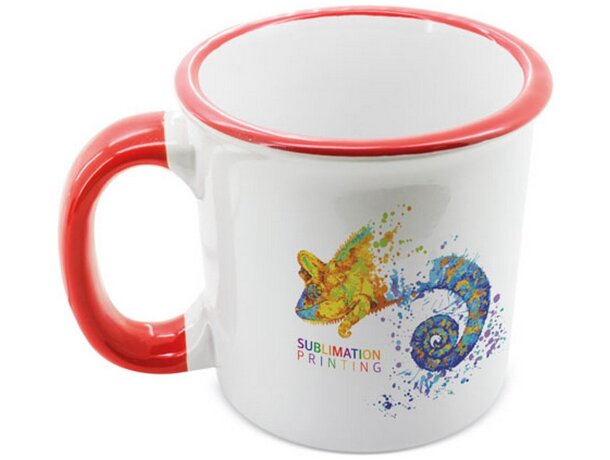 Mug ceramica sublimacion Nostalgia rojo