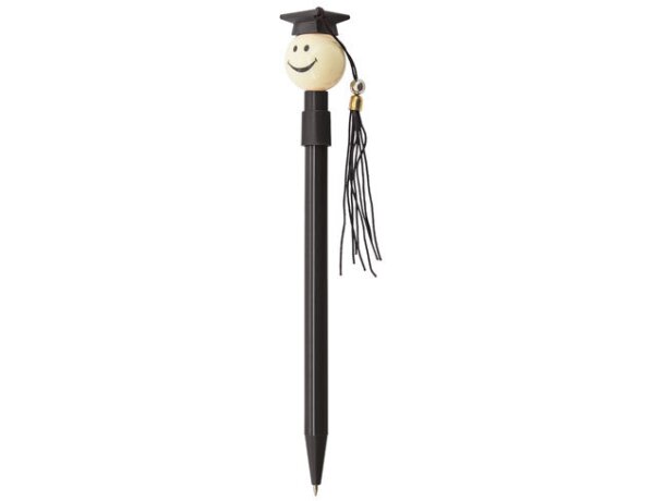 Bolígrafo con muñeco graduado negro