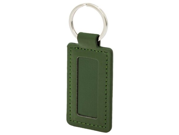 Llavero polipiel Valexa con grabado láser efecto espejo Verde detalle 12