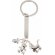 Llavero con charms metálicos personalizado
