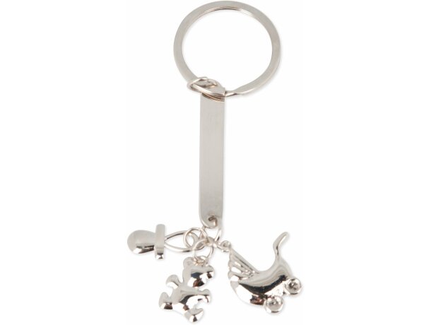 Llavero con charms metálicos personalizado