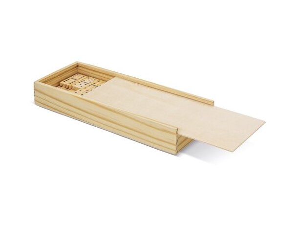 Set Recreo de dominó y cartas en madera natural y papel reciclado detalle 7
