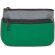Monedero combinado con 2 cremalleras en poliester y PVC Verde