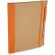 Libreta tamaño A5 con bolígrafo y banda elástica personalizada naranja